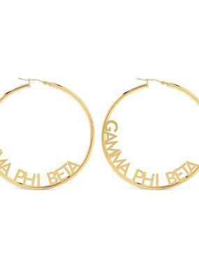 Gamma Phi Beta Hoop Earrings